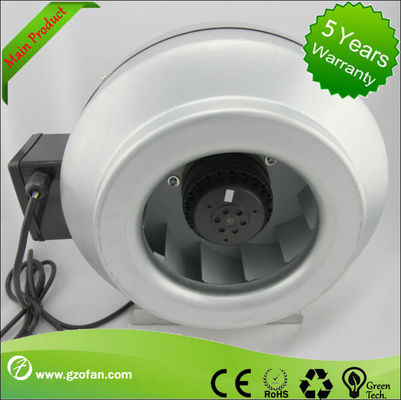 Galvanised Sheet Steel Inline Circular Duct Fan Class F Low Noise Air Duct Booster Fan